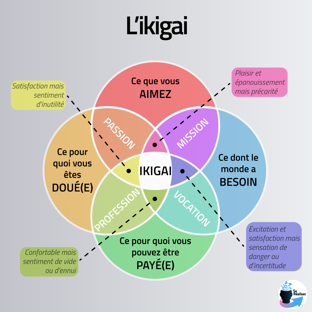 Schéma de l'ikigai