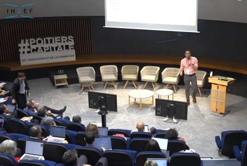Photo de la conférence de Bastien Wagener à l'IH2EF en avril 2026